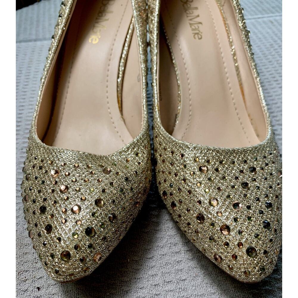 Bella Marie Women's Beckham Low Heel Mesh Rhinestone Pumps size 7.5 M  sku 510